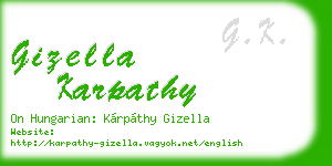 gizella karpathy business card